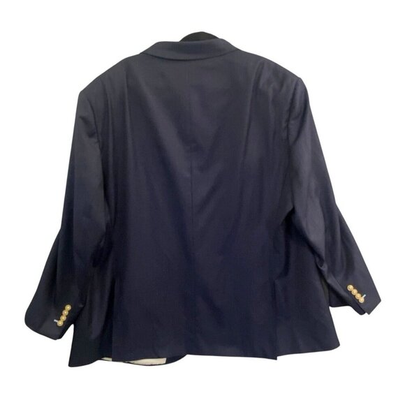 VITALE BARBERIS Men Blazer Size XL Wool Super 110 CANONICO STITCHED Blue Classic - Picture 2 of 16